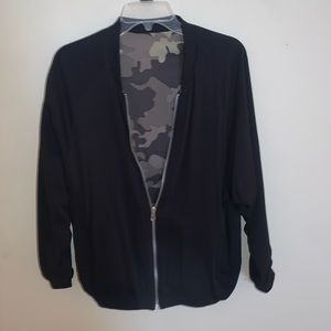 Black and camo reversible jacket